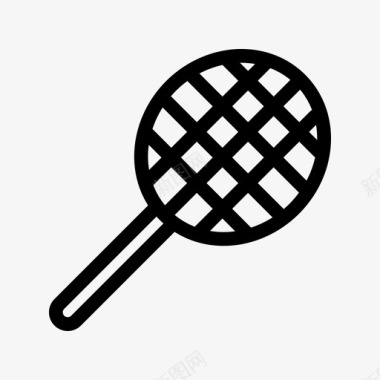 球拍羽毛球运动图标图标