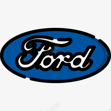 福特交通标志线条颜色图标图标