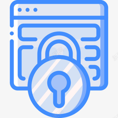 浏览器数据安全9蓝色图标图标