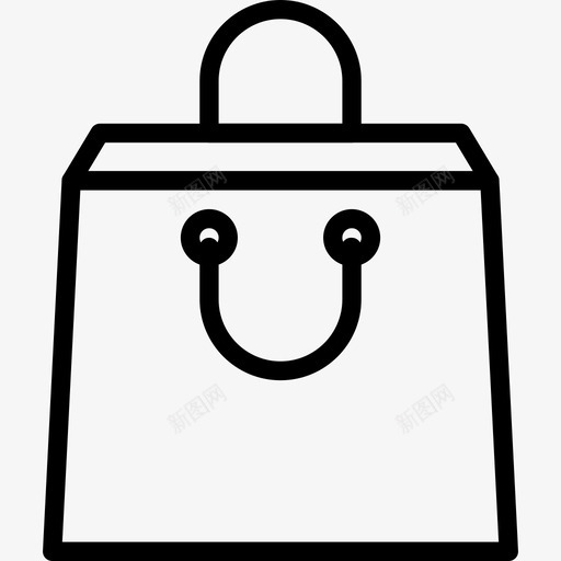 购物袋电子商务42线性图标svg_新图网 https://ixintu.com 电子商务42 线性 购物袋