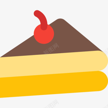 蛋糕食物60扁平图标图标