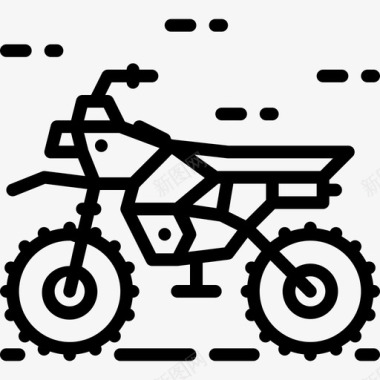 摩托车户外活动3直线型图标图标