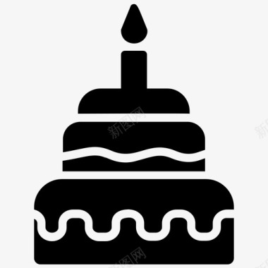 生日蛋糕庆祝蛋糕甜点图标图标