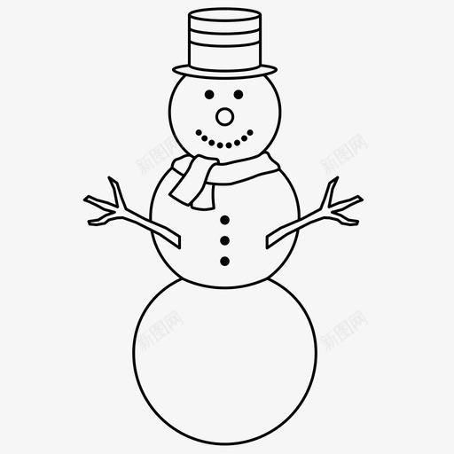 雪人圣诞节冰图标svg_新图网 https://ixintu.com 冰 圣诞节 融化 雪人