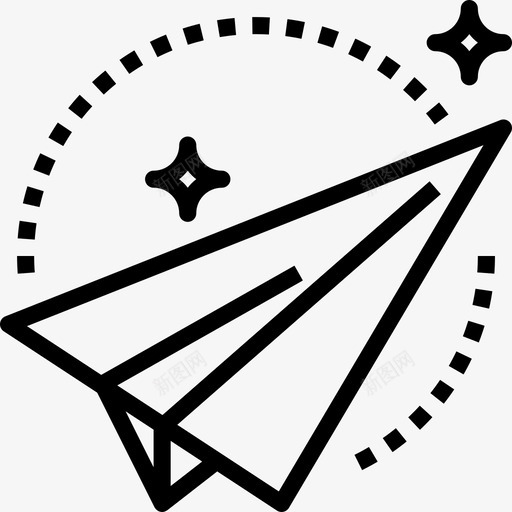 纸飞机商务165直线型图标svg_新图网 https://ixintu.com 商务165 直线型 纸飞机
