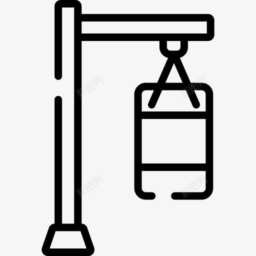 冲孔袋健身48直线型图标svg_新图网 https://ixintu.com 健身48 冲孔袋 直线型