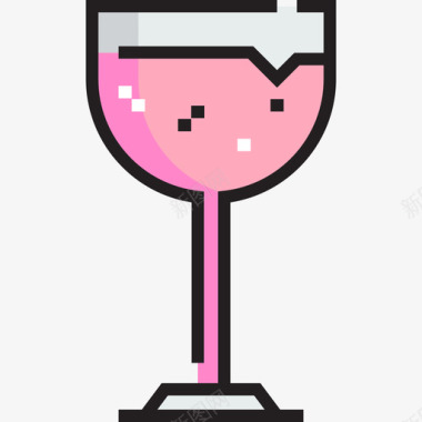 葡萄酒豪华15线性颜色图标图标