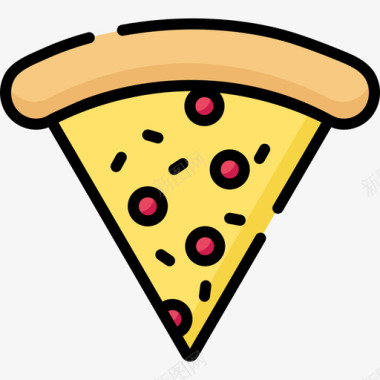 披萨51岁生日原色图标图标
