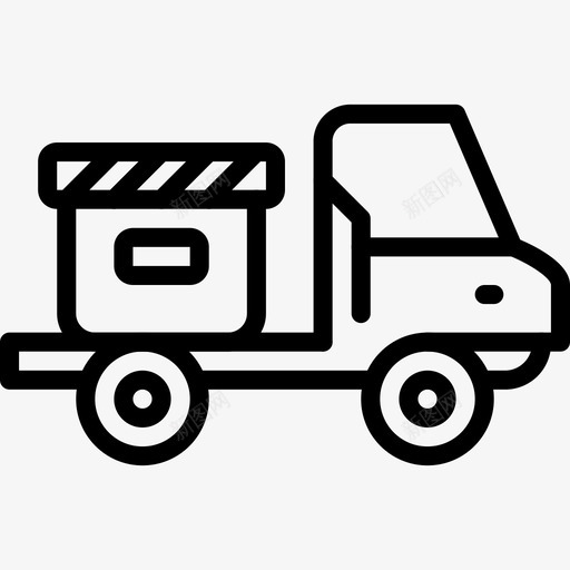 送货汽车服务图标svg_新图网 https://ixintu.com 卡车 服务 汽车 环线图标运输和物流 运输 送货