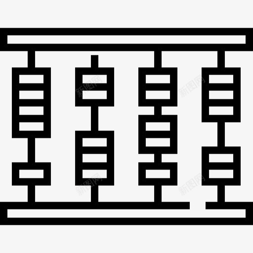 算盘中国17直线图标svg_新图网 https://ixintu.com 中国17 直线 算盘