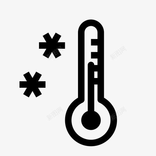 寒冷的日子温度计天气图标svg_新图网 https://ixintu.com 天气 寒冷的日子 温度计