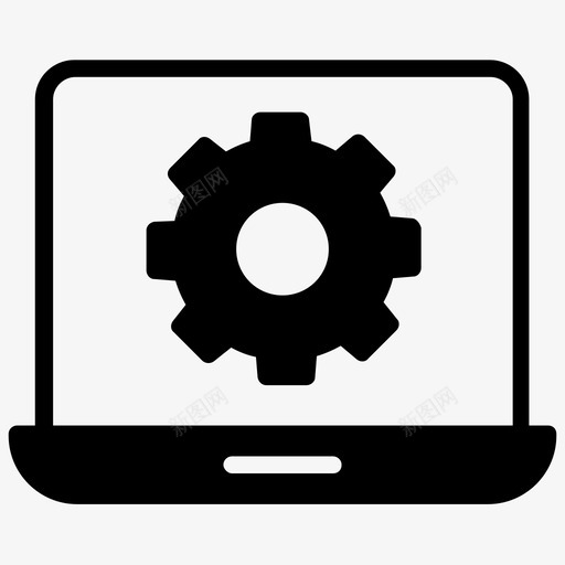 数字工程计算机设置开发图标svg_新图网 https://ixintu.com 工业过程字形图标 开发 操作系统 数字工程 笔记本电脑设置 计算机设置