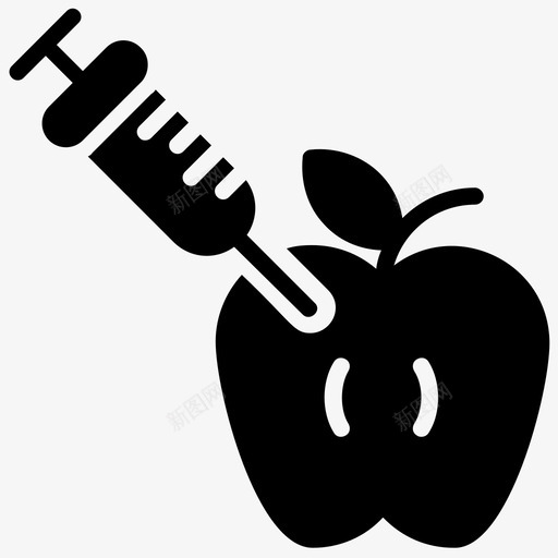 转基因苹果转基因水果转基因食品图标svg_新图网 https://ixintu.com 不健康苹果 生物信息学和生物工程字形图标 转基因水果 转基因苹果 转基因食品