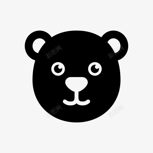 熊动物野生动物图标svg_新图网 https://ixintu.com 动物 动物园 卡通动物 熊 野生动物