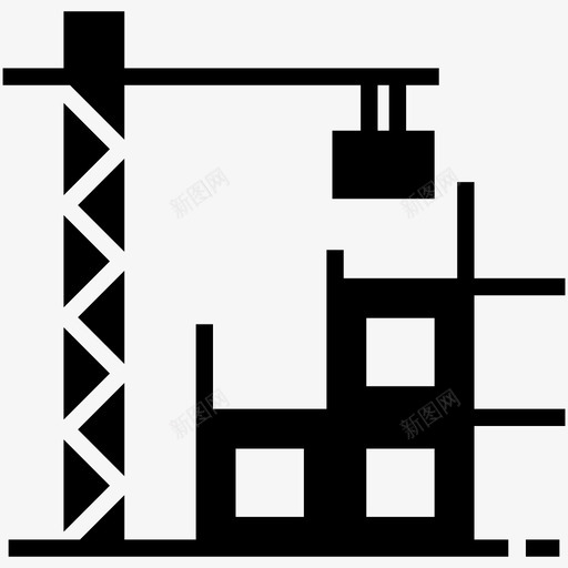 建筑建筑克雷恩起重机图标svg_新图网 https://ixintu.com 填充图标 建筑 建筑克雷恩 维修 起重机