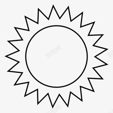 夏季星光太阳星光夏季星象图标图标