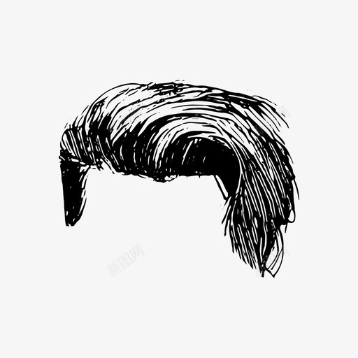 男士发型发型师头图标svg_新图网 https://ixintu.com 假发 发型师 头 男士发型