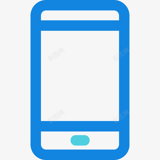 智能手机接口53蓝色线条图标svg_新图网 https://ixintu.com 接口53 智能手机 蓝色线条