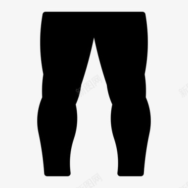 男性的腿臀部膝盖图标图标