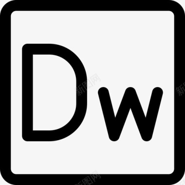 Dreamweaveradobe徽标6线性图标图标