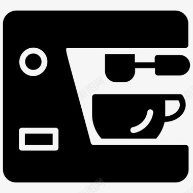 咖啡机电子设备意式咖啡机图标图标