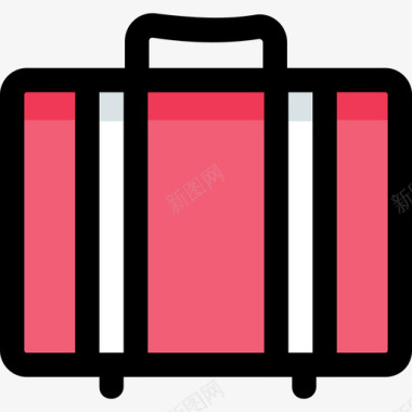 行李箱数字营销40线性颜色图标图标
