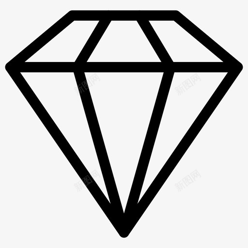 钻石水晶立方体图标svg_新图网 https://ixintu.com 基本线图标 宝石 水晶 珍贵 立方体 钻石