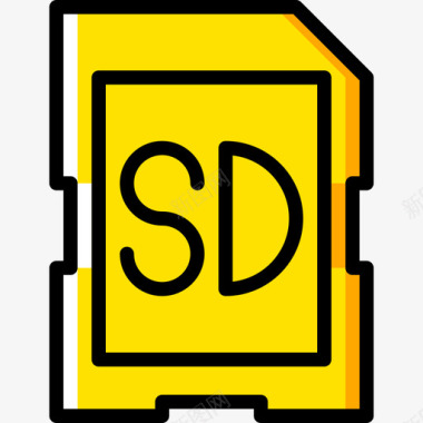 Sd卡摄影6黄色图标图标