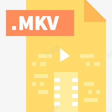 Mkv23号文件扁平图标图标