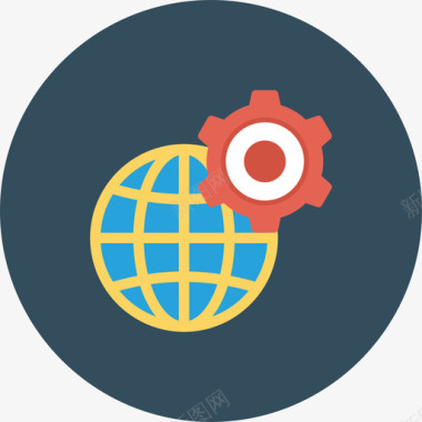 世界范围内网页开发ul平圆圆形图标图标