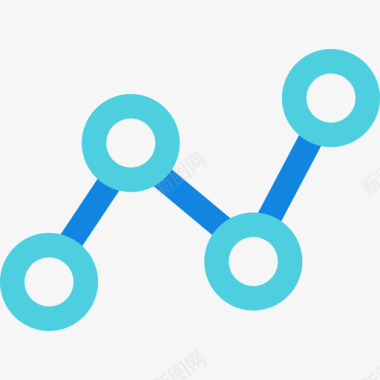 折线图管理层13线蓝色图标图标