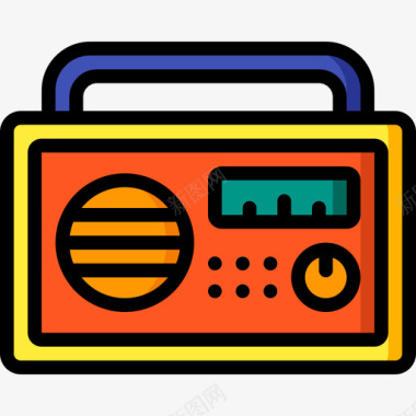 收音机家用电器5线颜色图标图标