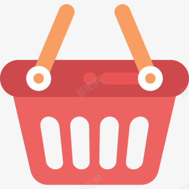 购物篮购物和商业21扁平图标图标