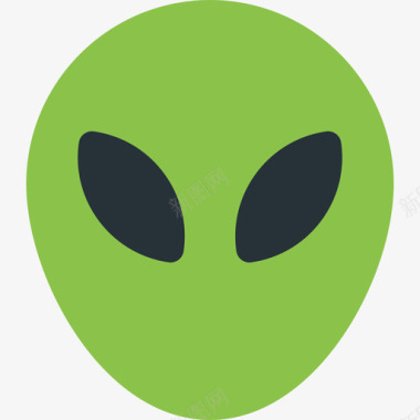 外星人表情符号2扁平图标图标