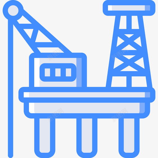 石油平台电力和能源6蓝色图标svg_新图网 https://ixintu.com 电力和能源6 石油平台 蓝色
