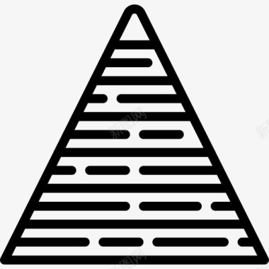 金字塔商业和金融40直线型图标图标