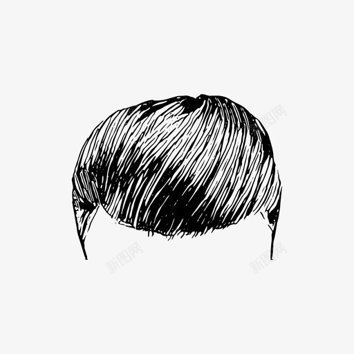 男士发型发型师头图标svg_新图网 https://ixintu.com 假发 发型师 头 男士发型