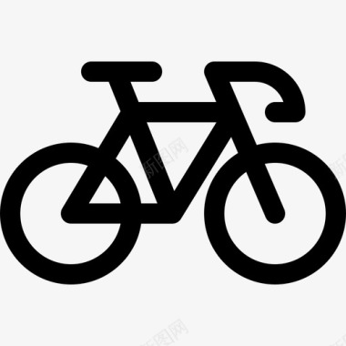 自行车在村里3直线图标图标