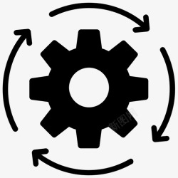 方案icon自动化解决方案自动化齿轮图标高清图片