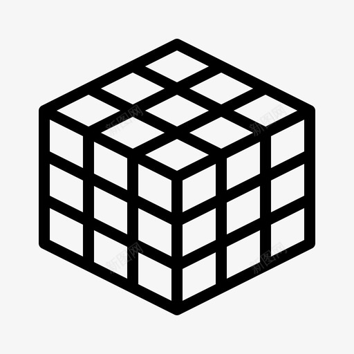 魔方乐趣游戏图标svg_新图网 https://ixintu.com 乐趣 书呆子 游戏 魔方