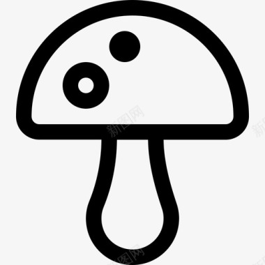 蘑菇自然37线形图标图标