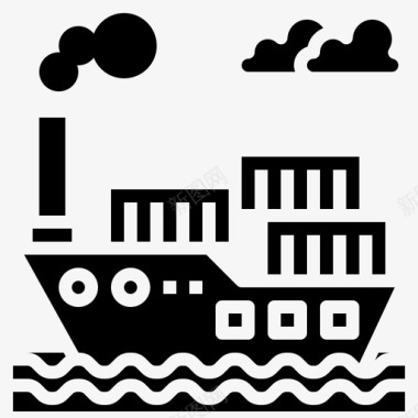货物船漂流船图标图标