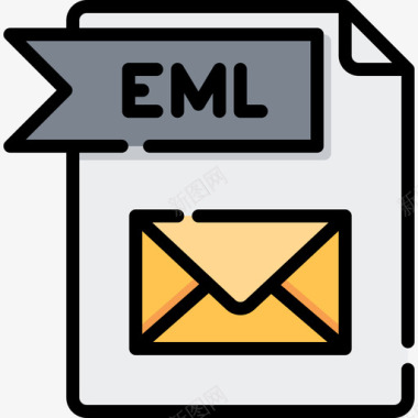 Eml文件文件夹5线性颜色图标图标