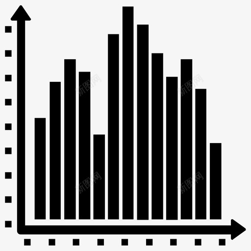 直方图条形图图表应用程序图标svg_新图网 https://ixintu.com 业务数据图和图表字形图标 图形表示 图表应用程序 条形图 柱状图 直方图 相对频率