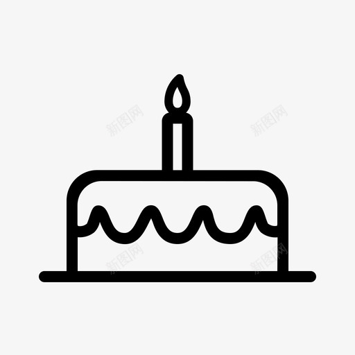 生日蛋糕蜡烛派对图标svg_新图网 https://ixintu.com 派对 派对第一卷 生日蛋糕 蜡烛