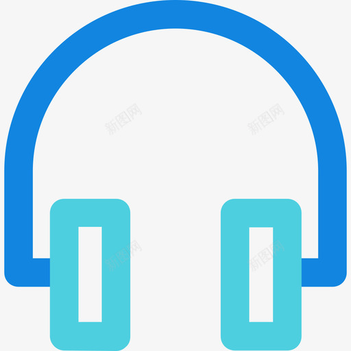 耳机接口53线性蓝色图标svg_新图网 https://ixintu.com 接口53 线性蓝色 耳机