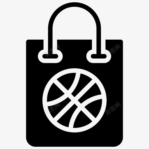 篮球手提袋帆布包提包图标svg_新图网 https://ixintu.com 帆布包 提包 篮球字形矢量图标 篮球手提袋 购物袋 运动包