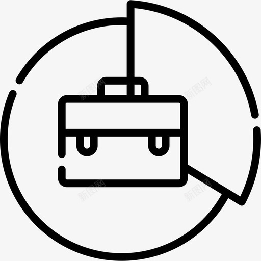 公文包商业分析11线性图标svg_新图网 https://ixintu.com 公文包 商业分析11 线性