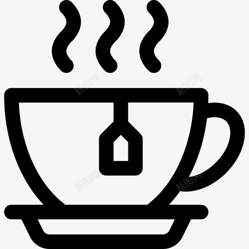 茶咖啡店37直线型图标svg_新图网 https://ixintu.com 咖啡店37 直线型 茶