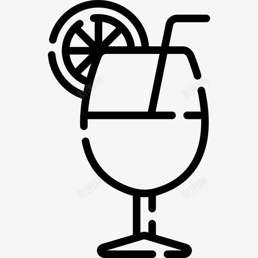 鸡尾酒食物和饮料12直系图标svg_新图网 https://ixintu.com 直系 食物和饮料12 鸡尾酒